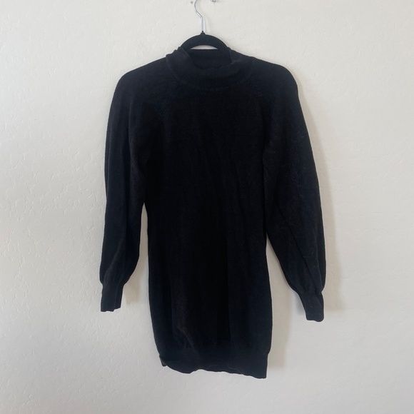 Mock Neck Long Sleeve Bodycon Pullover Boho Classy Party Hip Mini Sweater Dress - Picture 8 of 10